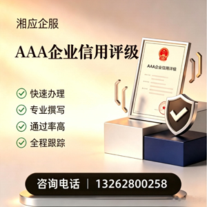广州AAA企业信用评级申请服务